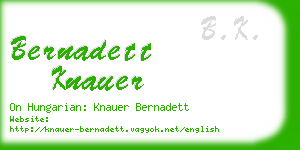 bernadett knauer business card